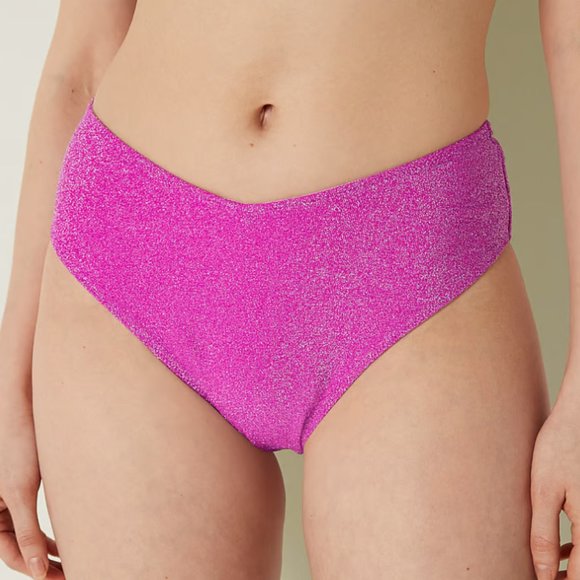 Victorias Secret‎ PINK Shimmer High-waist Cheeky Bikini Bottom - Picture 2 of 3